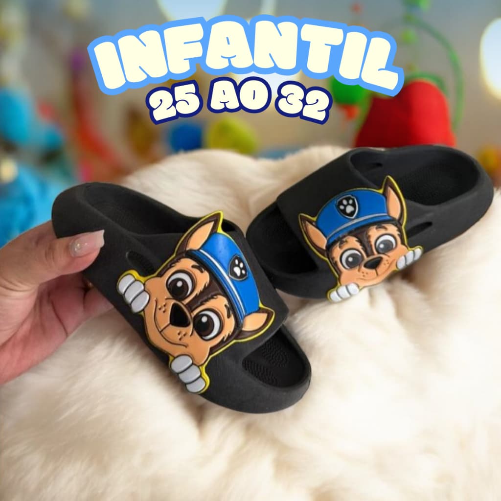 Chinelo Nuvem Slide pala Infantil desenhos Menino Menina 25 ao 32 confortável leve mario