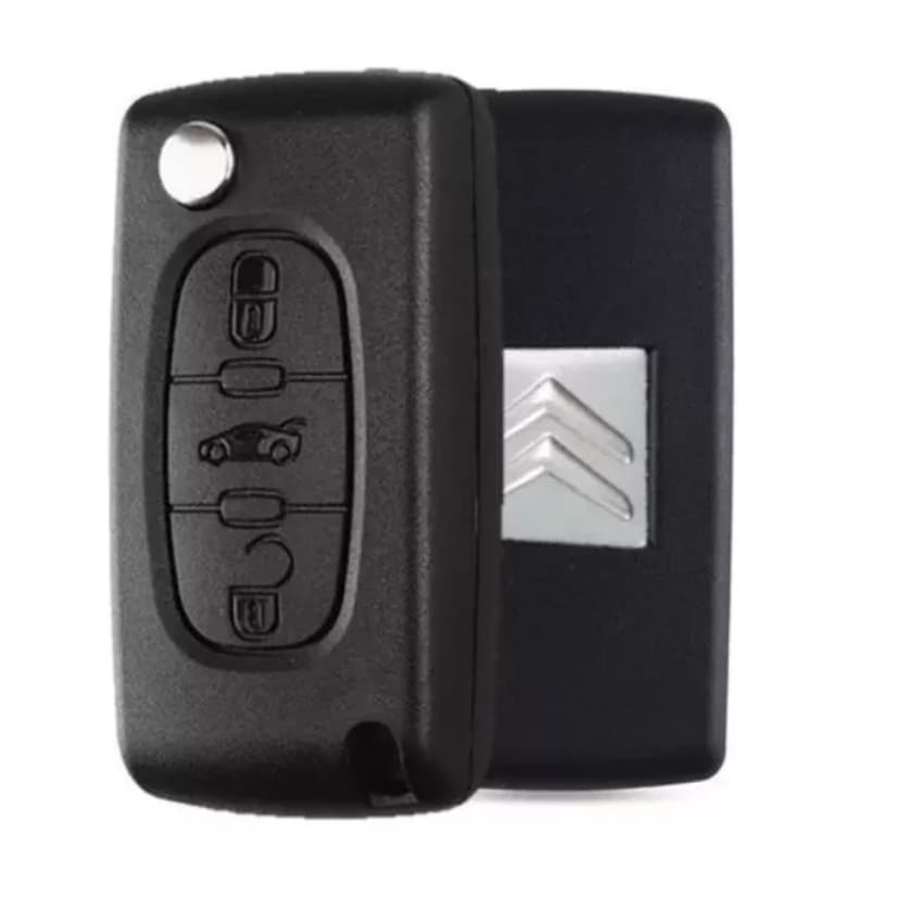 Carcaça Chave Canivete Citroen C3 C4 Pallas Vtr Aircross Sem Suporte 3 Botões Porta Malas