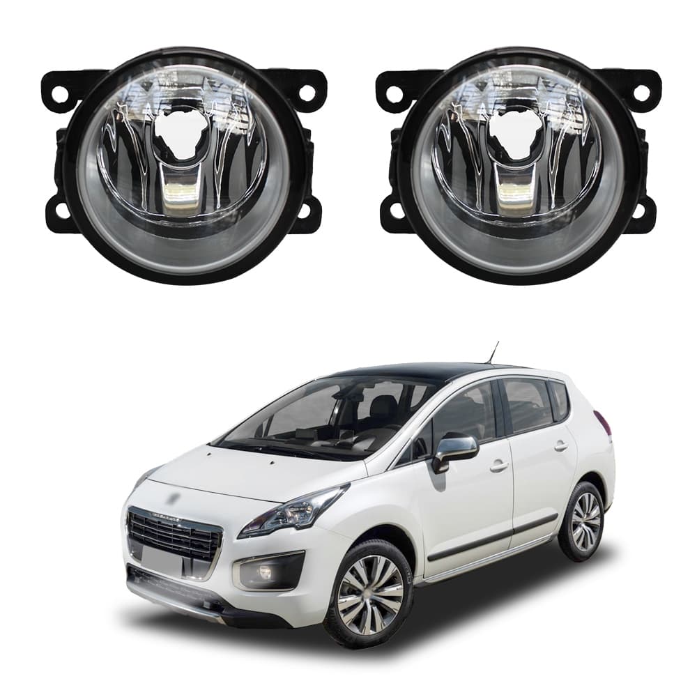 Farol de Milha Peugeot 3008 2011 a 2015 Par Farol Auxiliar de Carro Lente de Vidro Neblina Automotivo