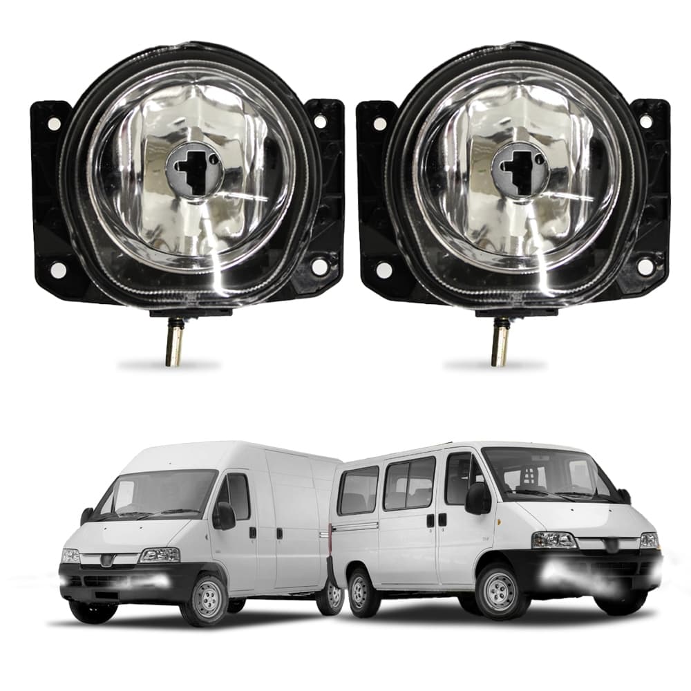 Farol de Milha Boxer 2004 a 2016 Par Farol Auxiliar de Carro Lente de Vidro Neblina Automotivo