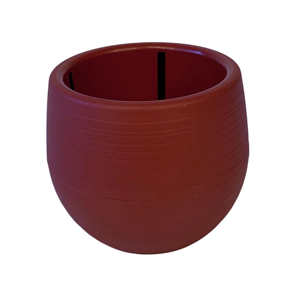 Vaso Cachepo para Plantas Plástico Pp Anti-dengue Cerâmica Escuro Decorativo com Furos para Drenagem