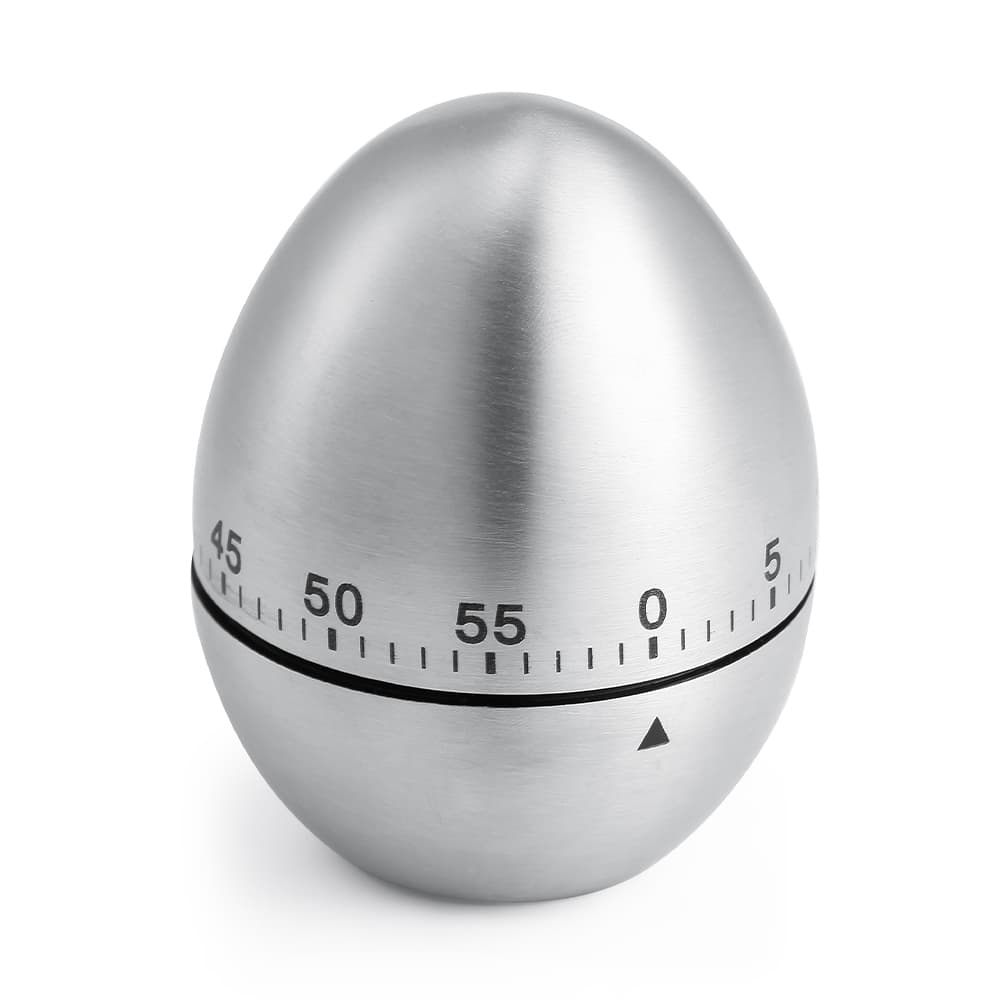 Timer Cozinha Cronômetro Aço Inox Temporizador Ovo 1 Hora