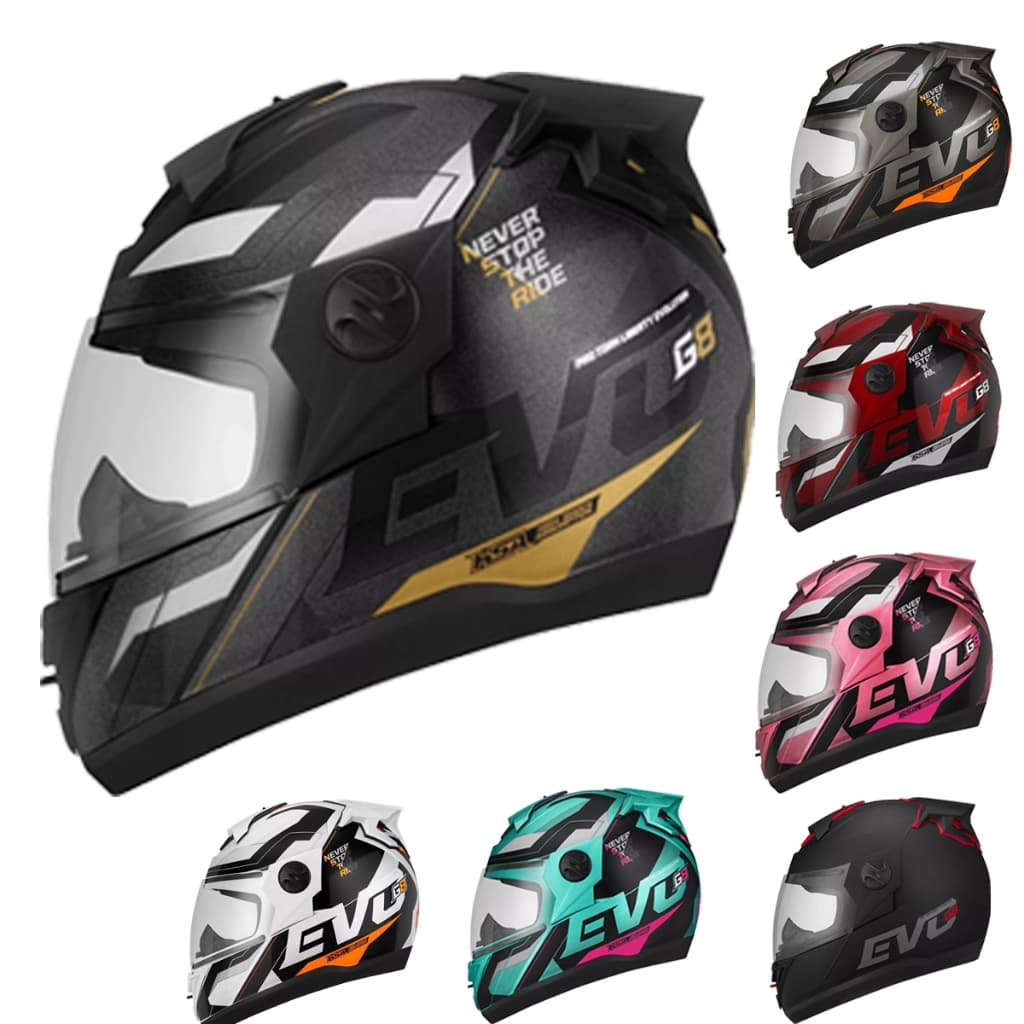 Capacete Pro Tork Evoluiton G8 Evo Com Narigueira Masculino Fem
