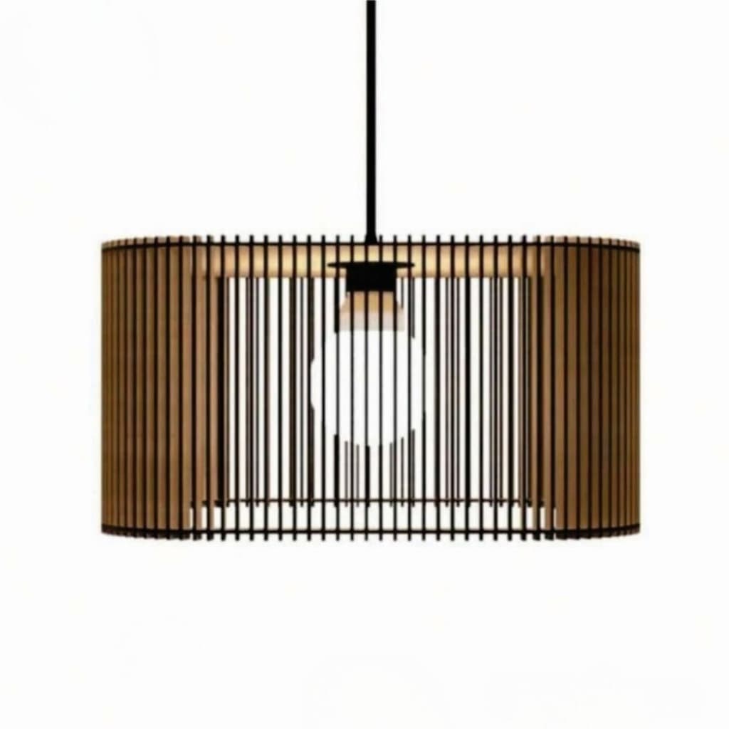 Lustre Pendente Teto Designer Listras Moderno Decorativo