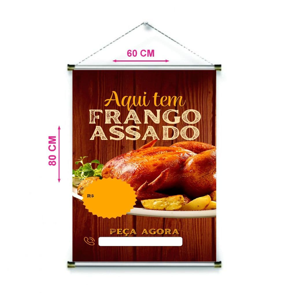 Banner Frango Assado 60x80 Pronta Entrega