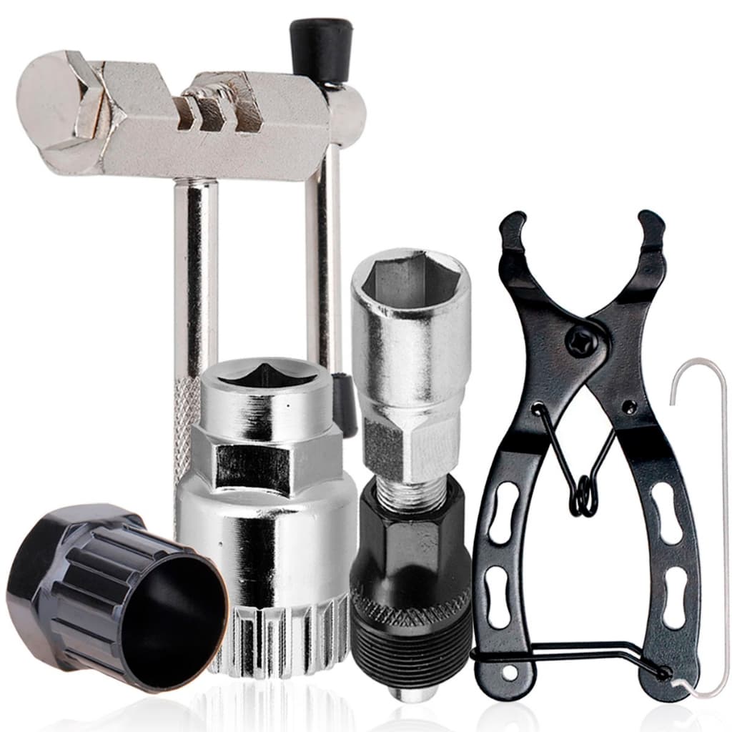 Kit Chaves De Reparação Reparo Bike Extrator Pedivela Movimento Central Saca catraca Tira Pino Corrente bike