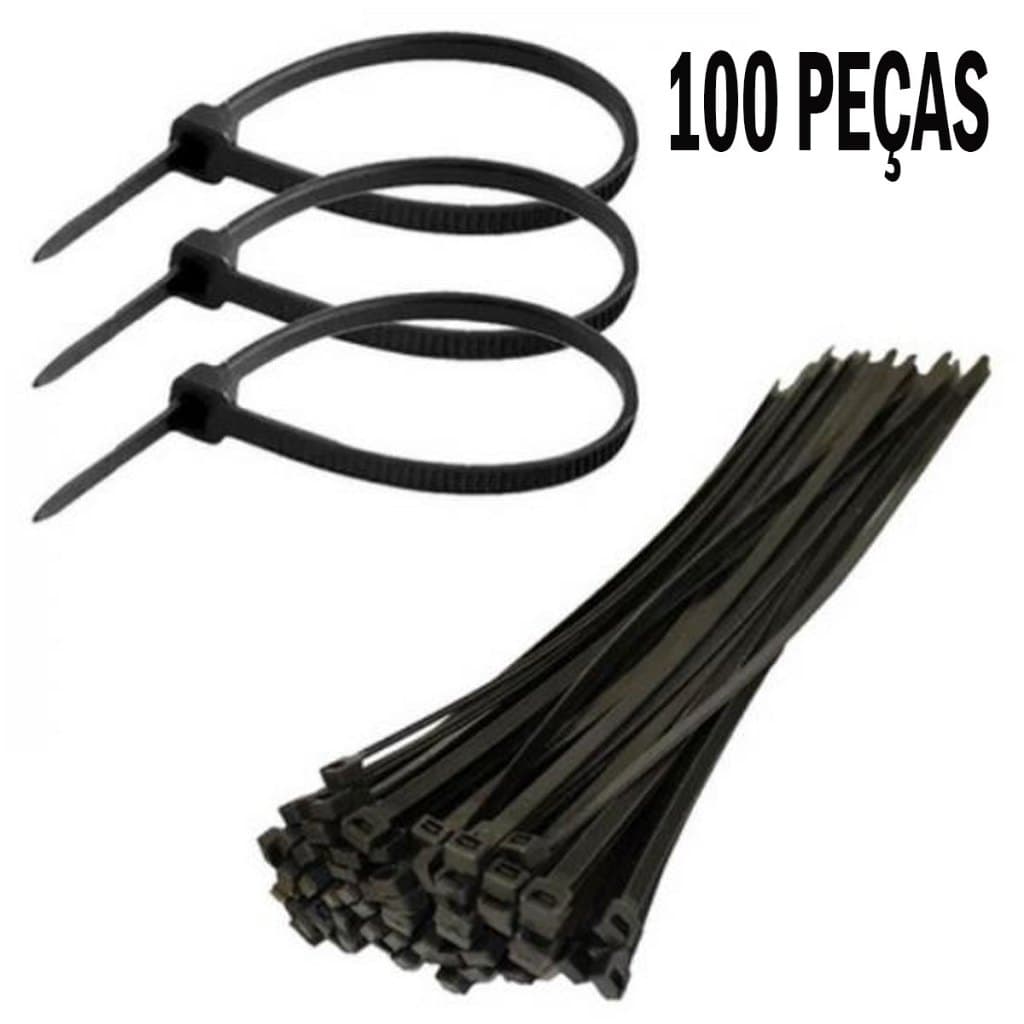 Kit Abraçadeiras De Nylon Reforçada para Organização de Cabos E Fios Elétricos Enforca Gato Plástico