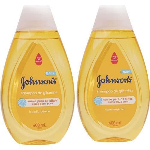Kit 2 Shampoo Johnson's Baby de Glicerina 400ml Regular