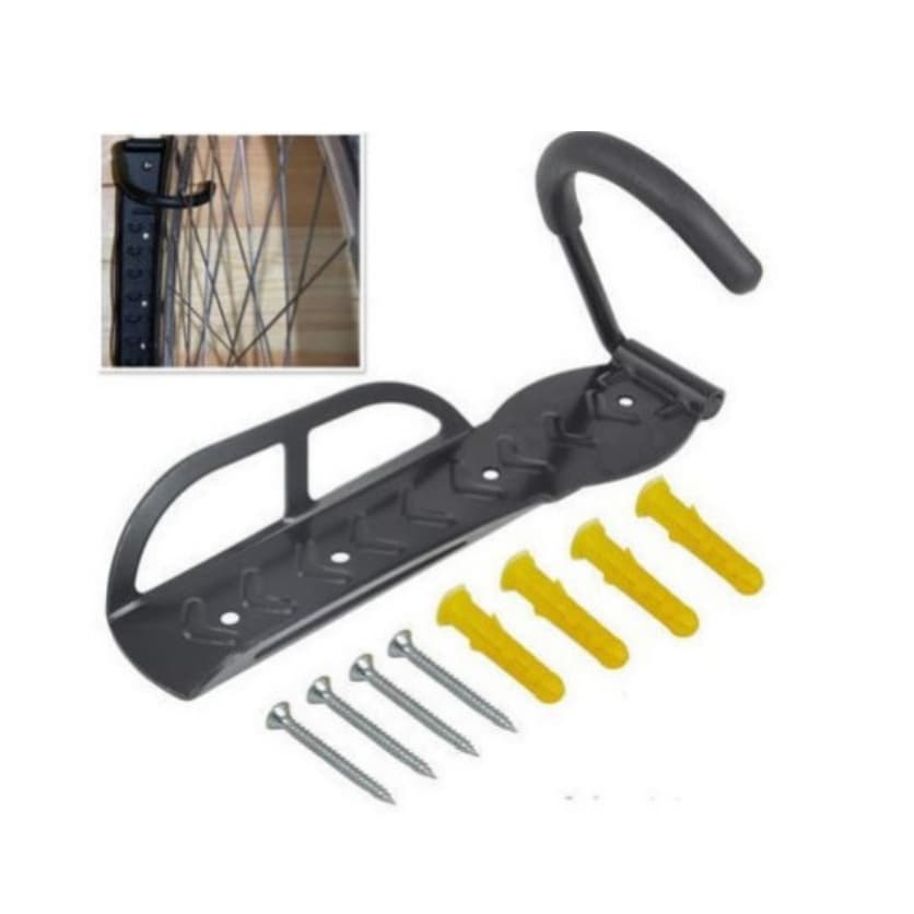Gancho Suporte De Parede Bike bicicleta de Pendurar Com Apoio de pneu Bicicletario
