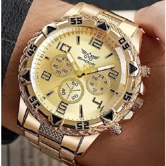 Relógio Masculino com Pulseira Dourado ou feminino diversos modelos - ESCOLHA O SEU