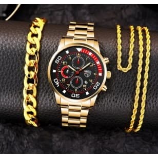 Relógio Masculino com Pulseira Dourado ou feminino diversos modelos - ESCOLHA O SEU