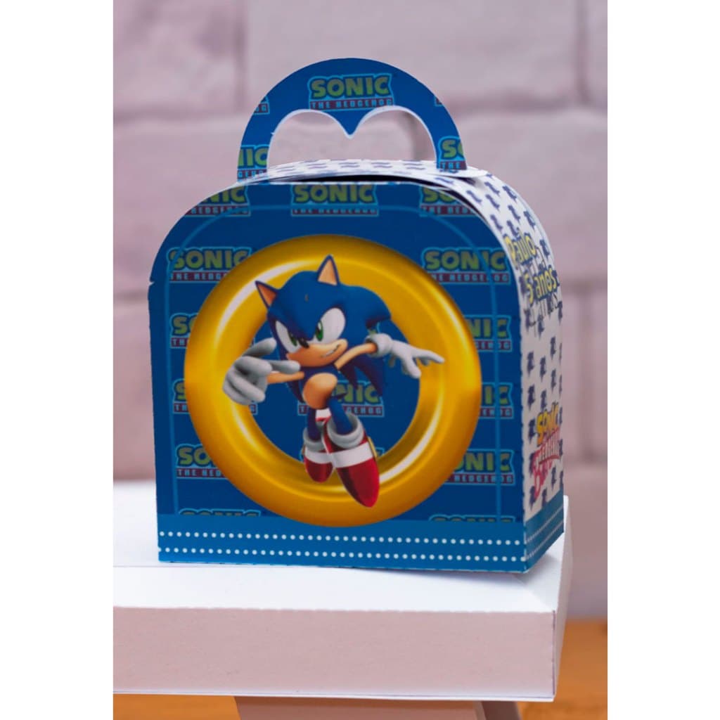 Maletinha Lancheira Sonic Personalizada para Festa Infantil