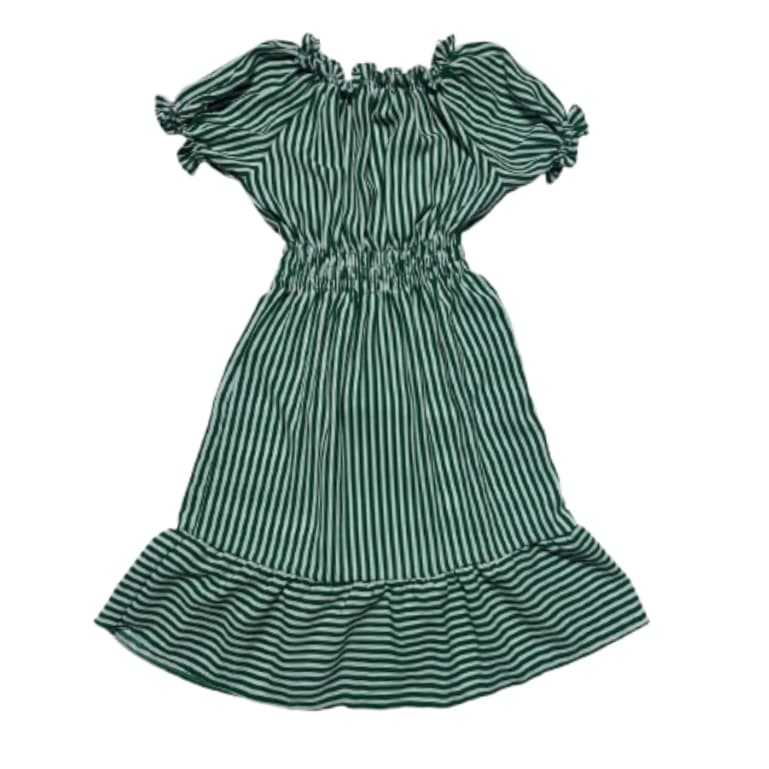 Vestido De Menina Infantil Ciganinha Camponesa Listrado Tres Marias Verde Roxo Rosa Vermelho  4 6 8 10 12 anos