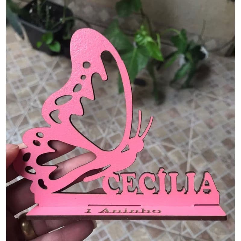 Kit Lembrancinhas Borboleta Personalizada Festa Nomes Aniversário Infantil Jardim Encantado