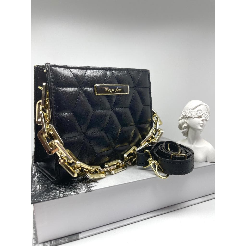Bolsa Feminina Transversal Pequena Vancouver Festa casamento formatura balada corrente Grossa Luxo