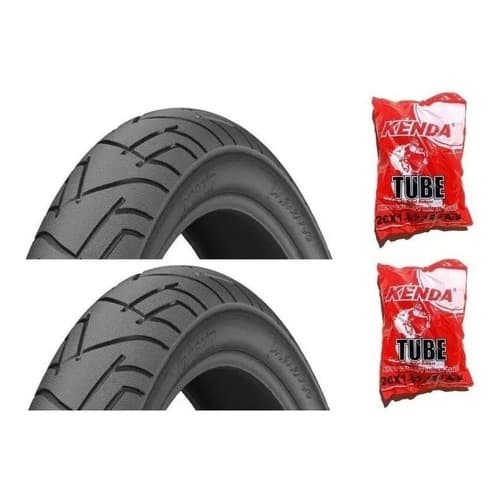 Par Pneu Bike Praieiro Levorin Aro 26x1.95 + 2 Camaras Kenda