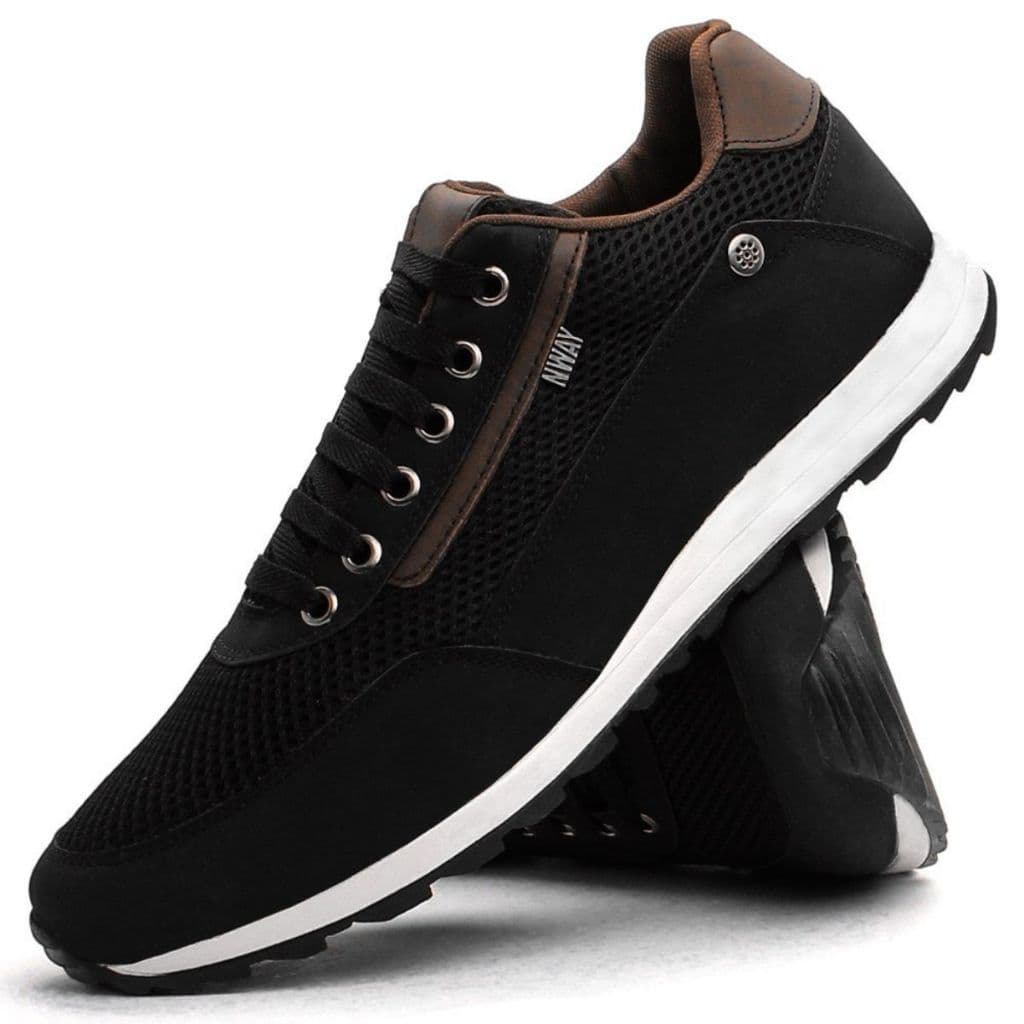 Sapatênis Casual Masculino Conforto Preto / Azul