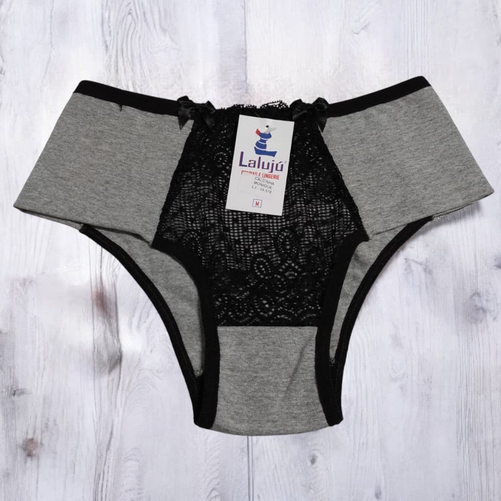 Kit 5 Calcinhas Rendada Cintura Alta Tanga Pala Dupla Calçola Feminina