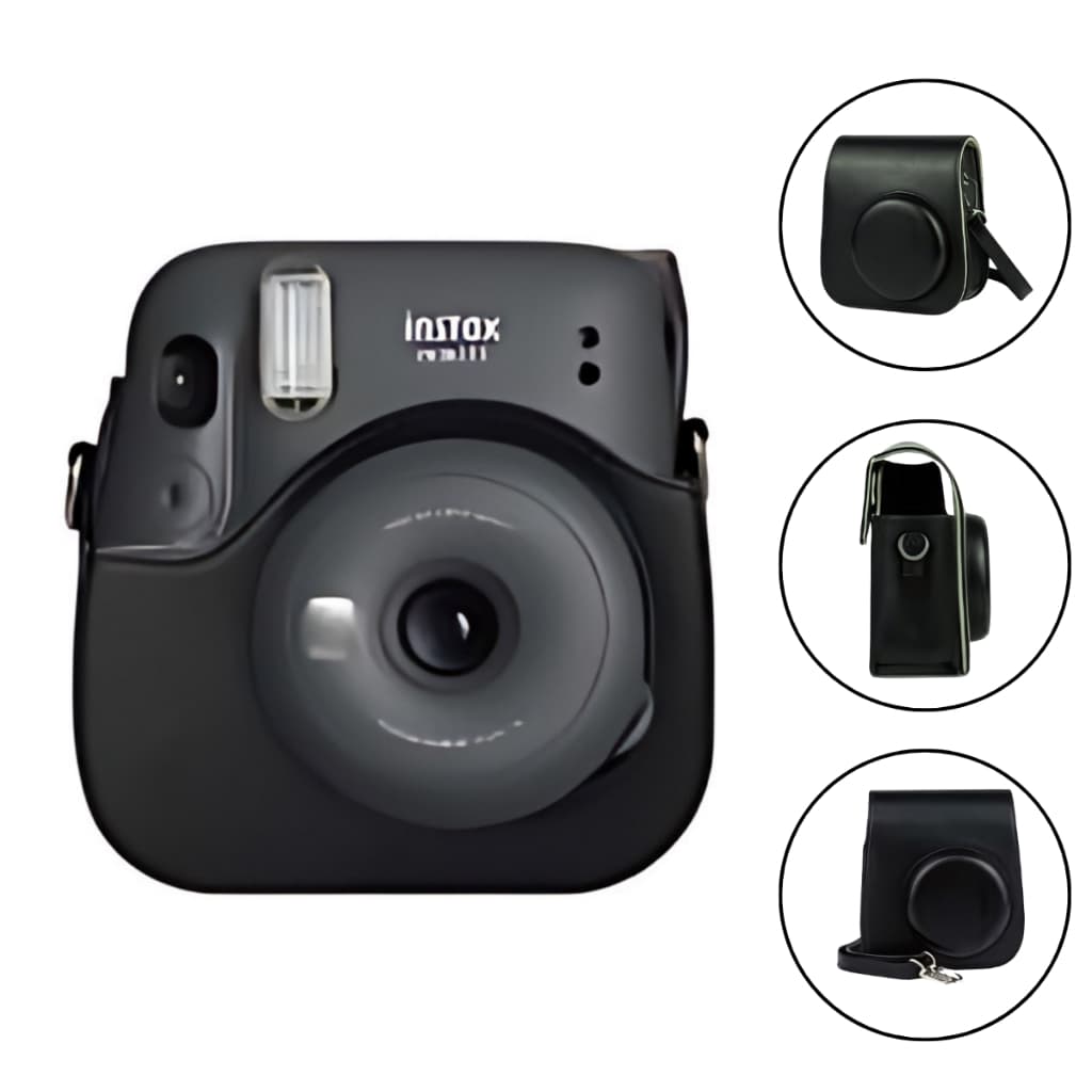 Bolsa Instax Mini 11 e 12 Groovy Preta (sem estampa)