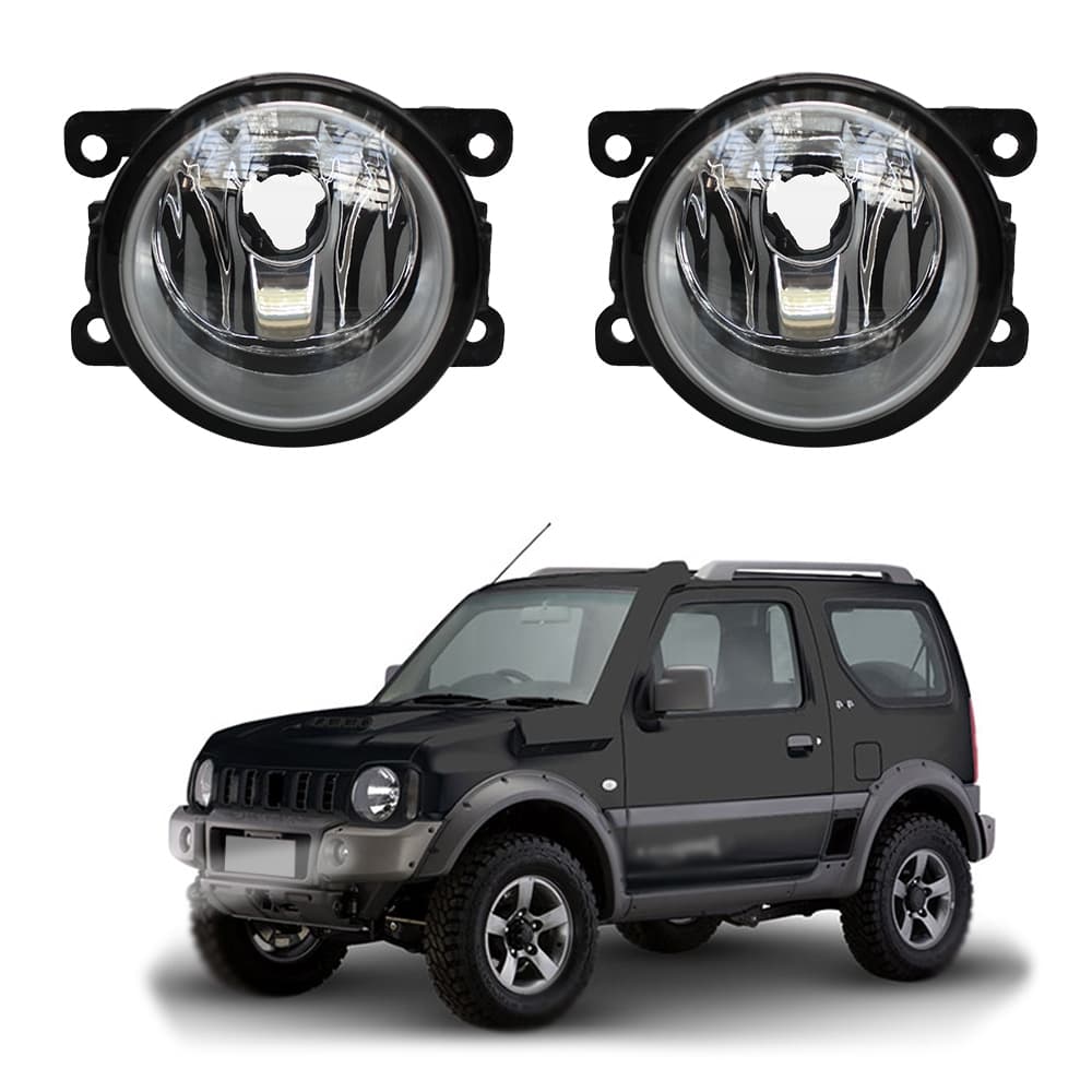 Farol de Milha Jimny 2009 a 2019 Par Farol Auxiliar de Carro Lente de Vidro Neblina Automotivo