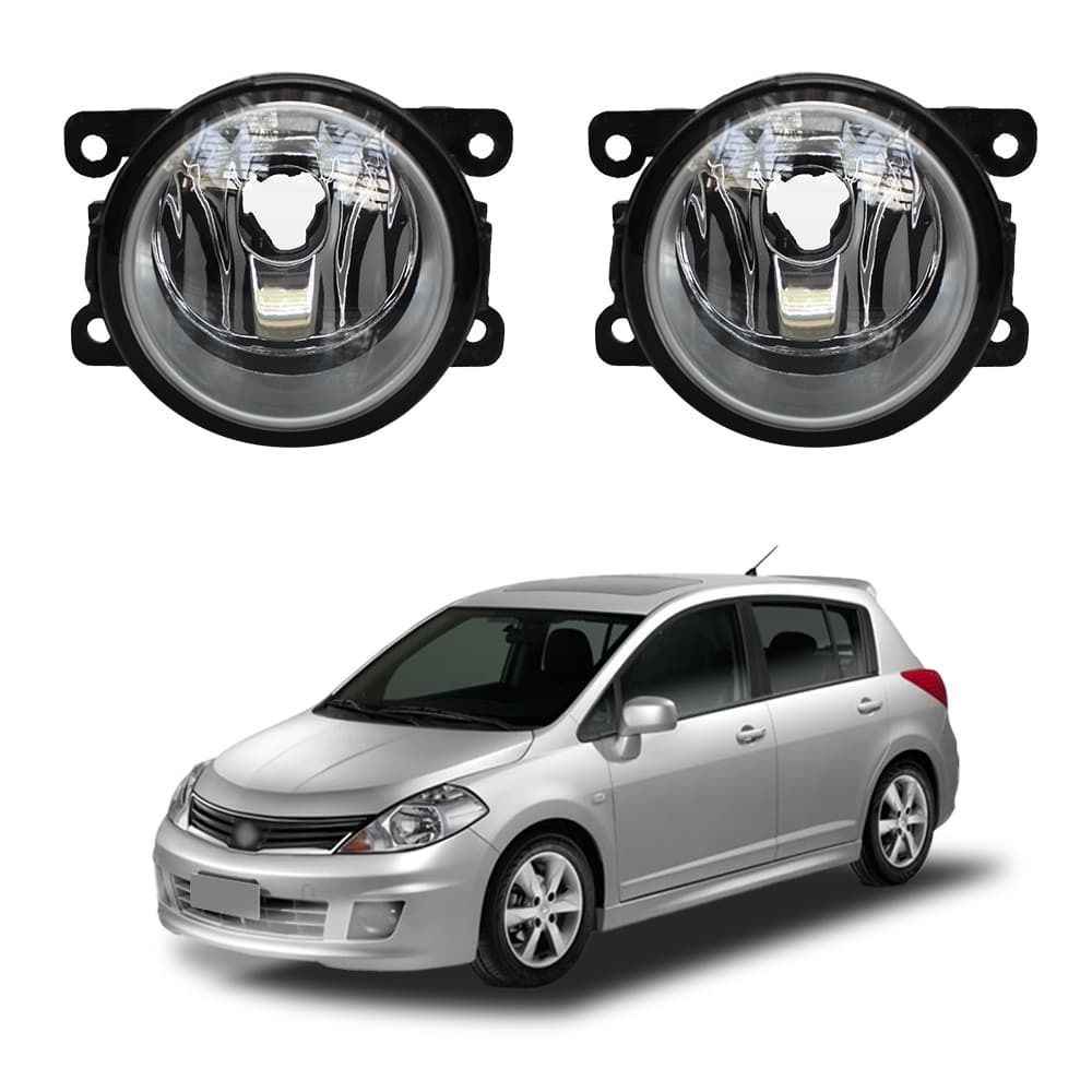 Farol de Milha Tiida 2008 a 2013 Par Farol Auxiliar de Carro Lente de Vidro Neblina Automotivo