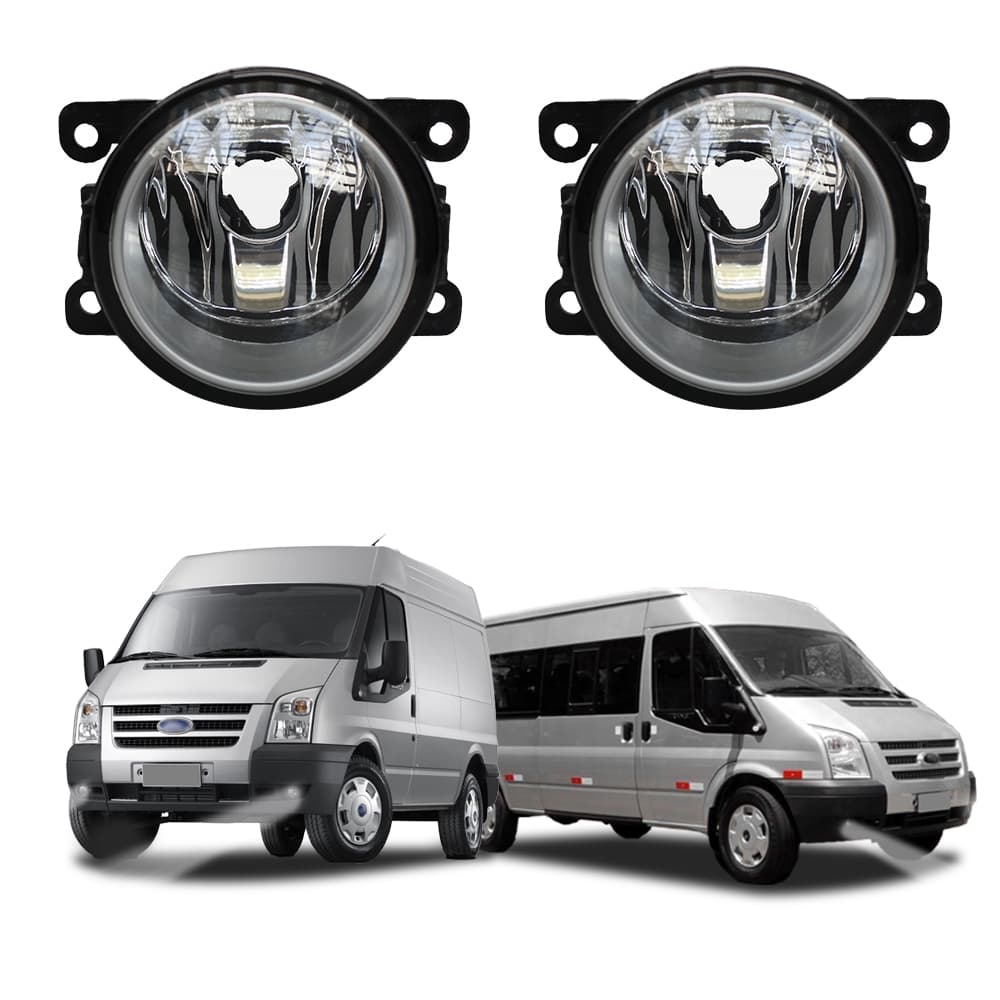 Farol de Milha Transit 2009 a 2014 Par Farol Auxiliar de Carro Lente de Vidro Neblina Automotivo