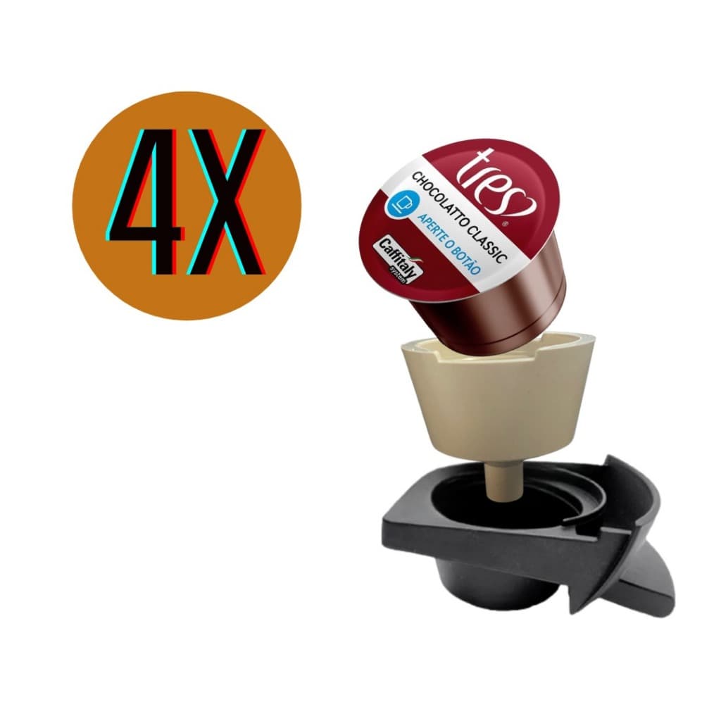 4x Adaptador Cápsulas Três Corações Para Cafeteira Dolce Gusto