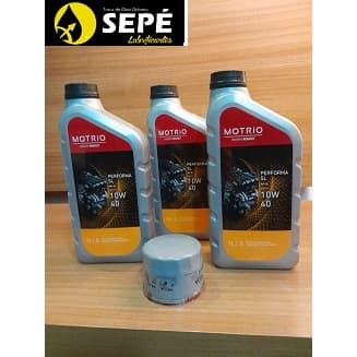 kit troca óleo 3 litros mais filtro kwid  Motrio Performa 10w40 Semi Sintético Api Sl
