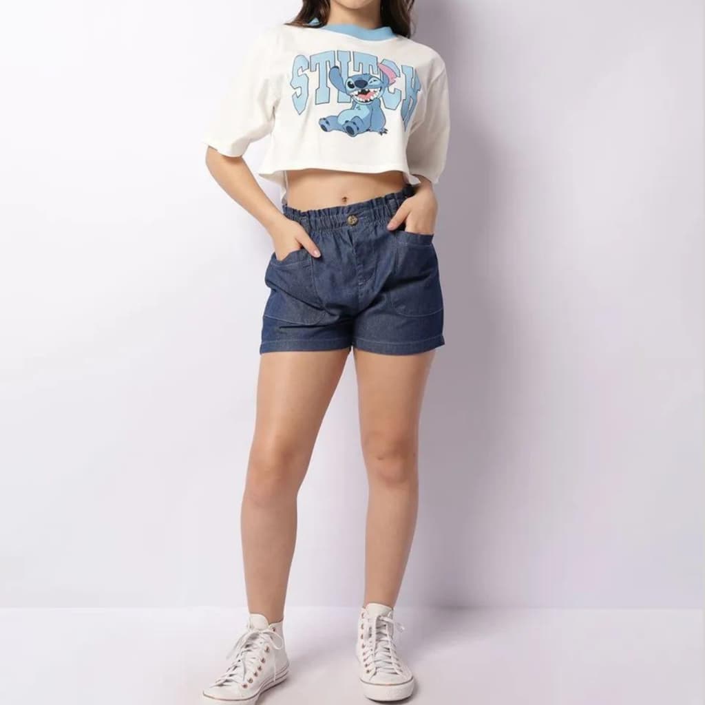 Short Bermuda Jeans E Sarja Menina Infantil Juvenil tamanho 1 Ao 16