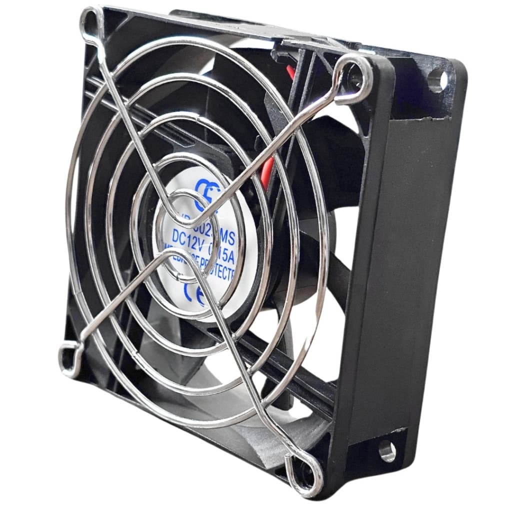 4X Micro Ventilador 80x80 12V Cooler Fan Ventoinha 80x80x25mm 12V C/ Grade