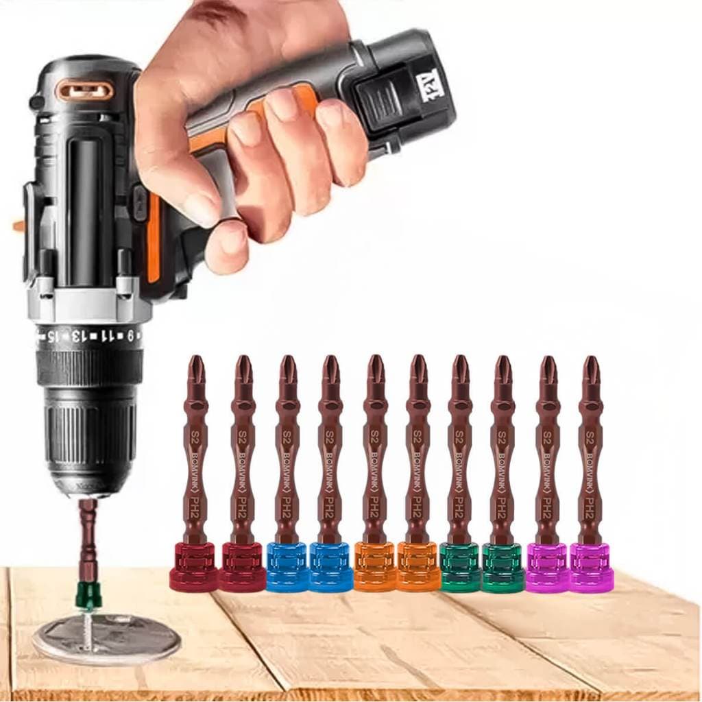 Kit 10x Ponteira Imantada Magnético Ph2 Parafusadeira Drywall Gesso Philps Profissional Original