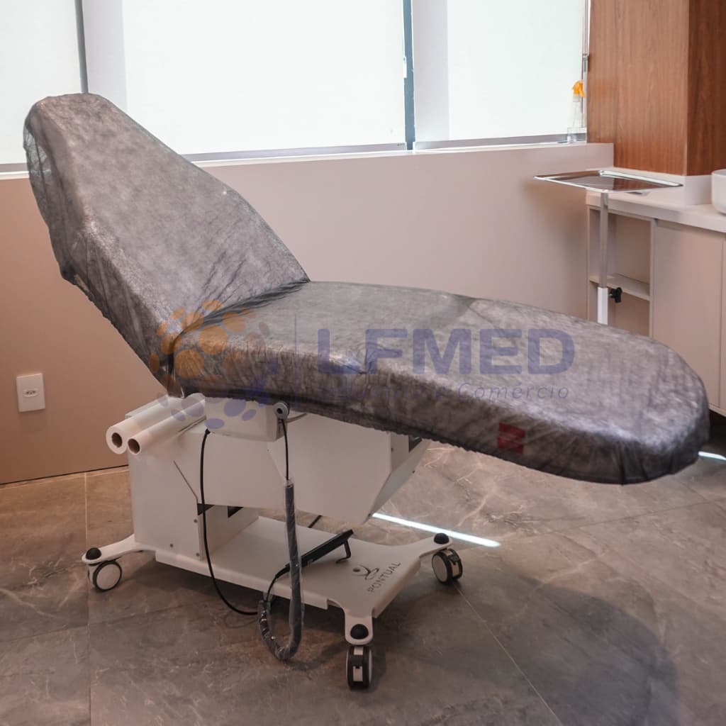 Lençol Descartavel Preto Branco com Elastico para Maca 2x0,9 Gramatura 20 Estudio Tatuagem Premium