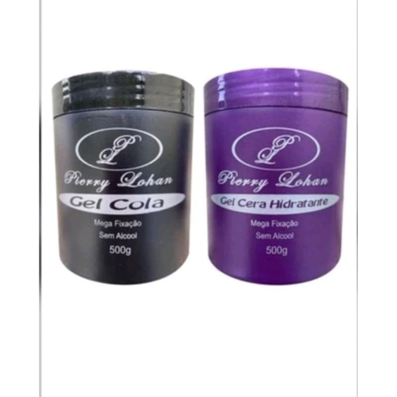 Gel Para Cabelo Pierry Lohan 500g kit 2 unidades Cera e Cola.