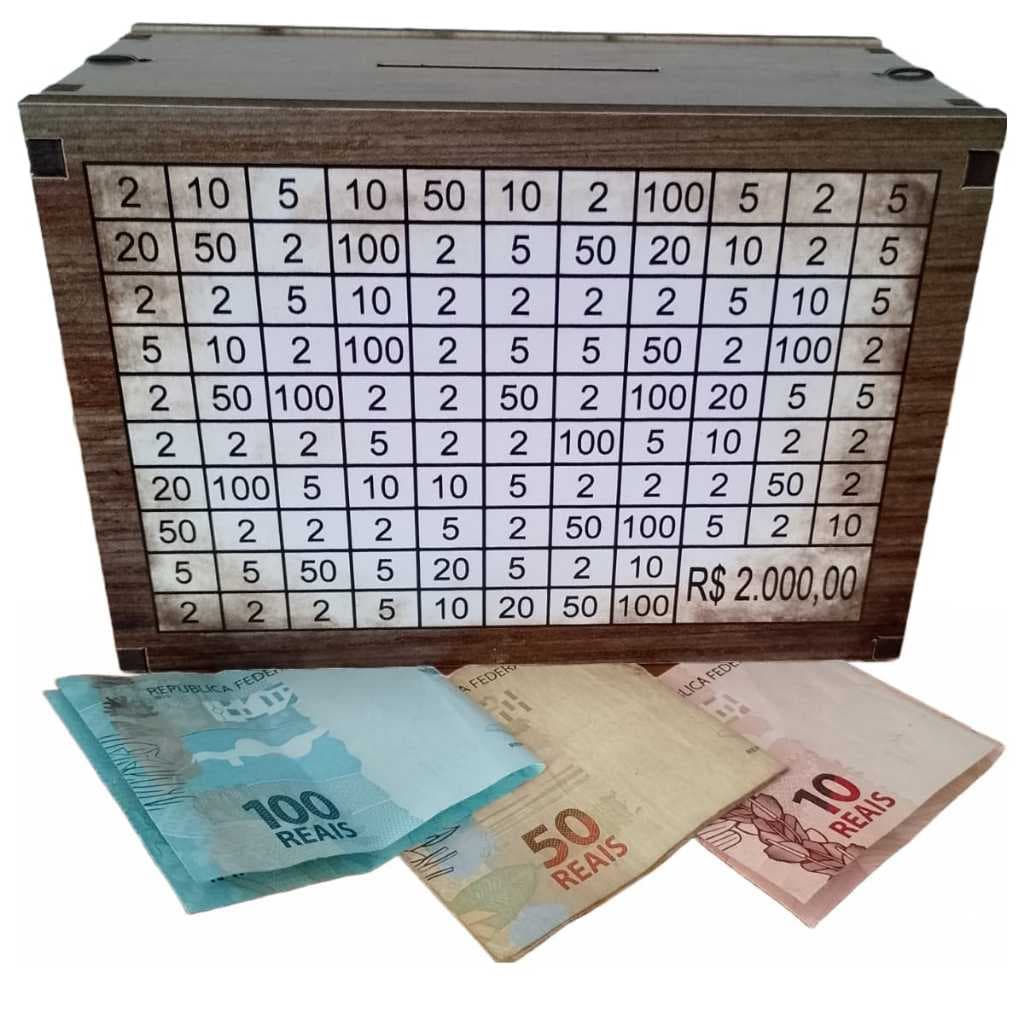Cofre Decorativo Woodbox Decorativo - Guarde Dinheiro Usando O Método Japonês