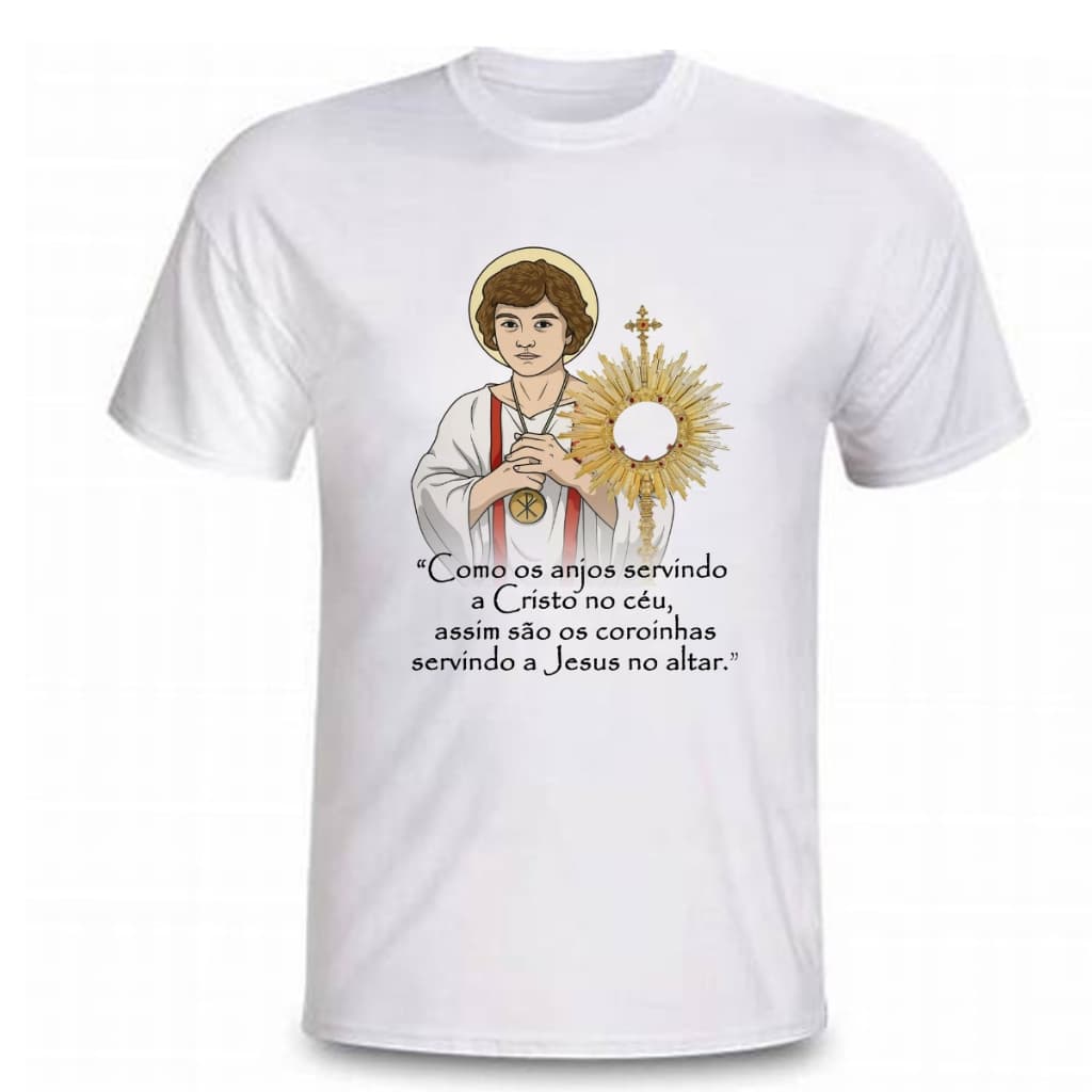 Camiseta Personalizada São Tarcísio católica cristã servindo a cristo
