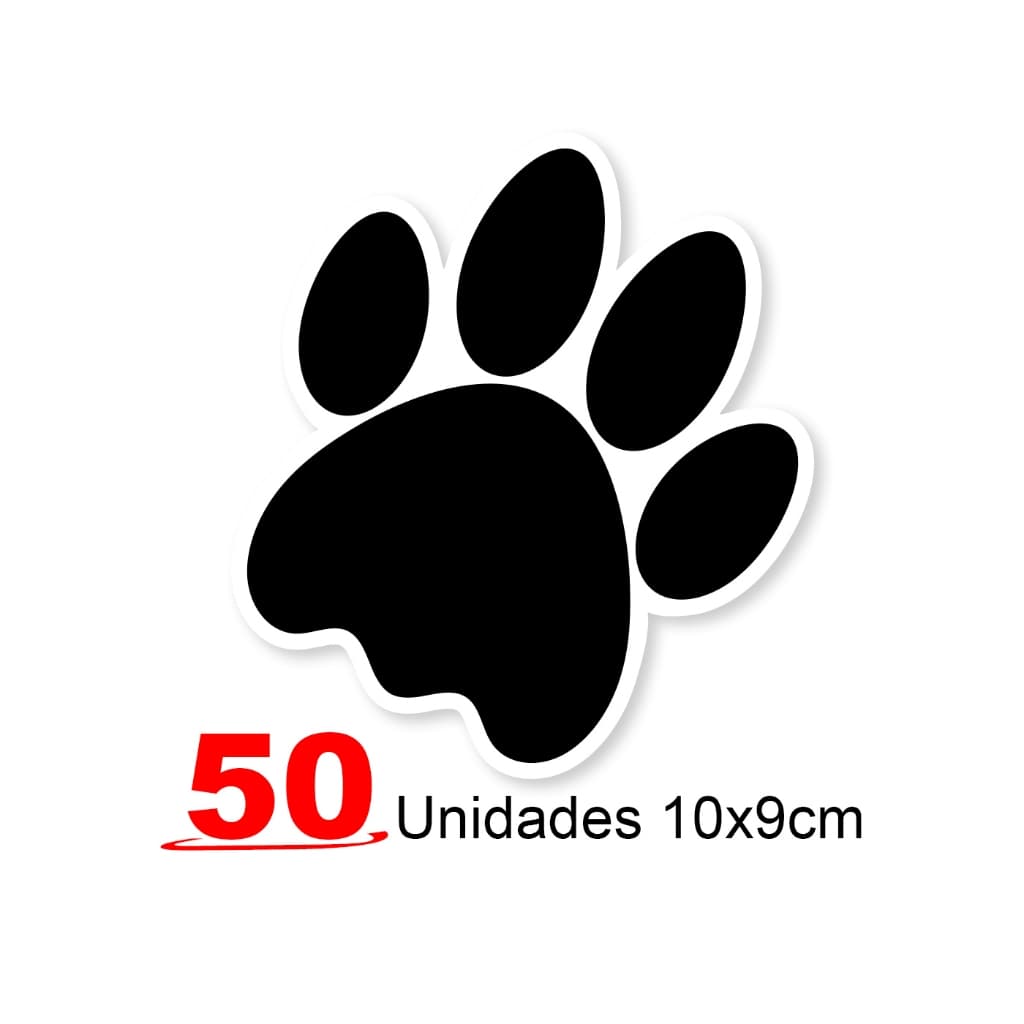 Adesivo Patinhas Pet Shop Patas Cachorro 50 Unid Vitrine Dog Animais de Estimação