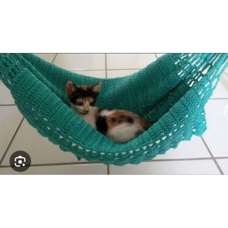 rede em croche para pets gatos