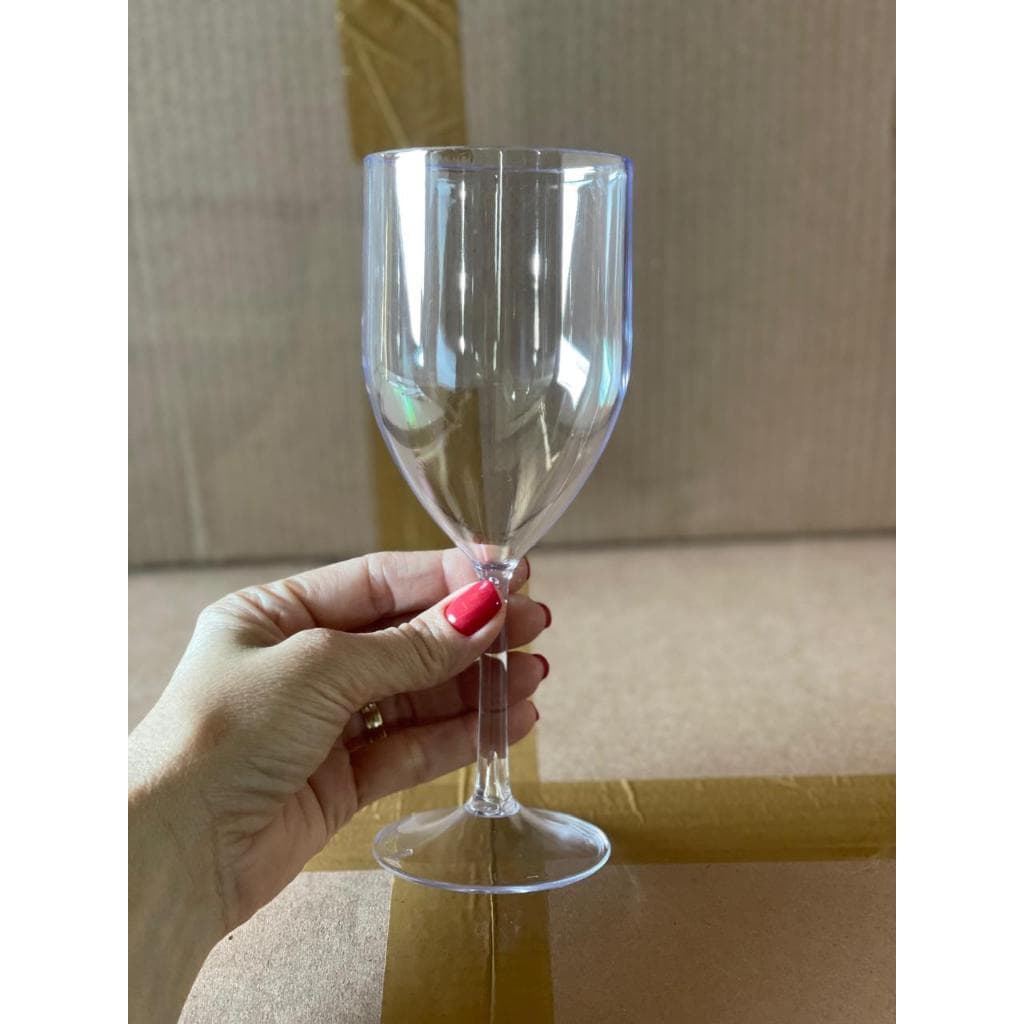 KIT 30 Taças de Vinho 320ml Transparente SEM personalização - Taça Slim