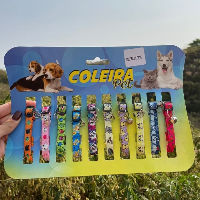 Cartela c/ 10 Coleiras Para Gato