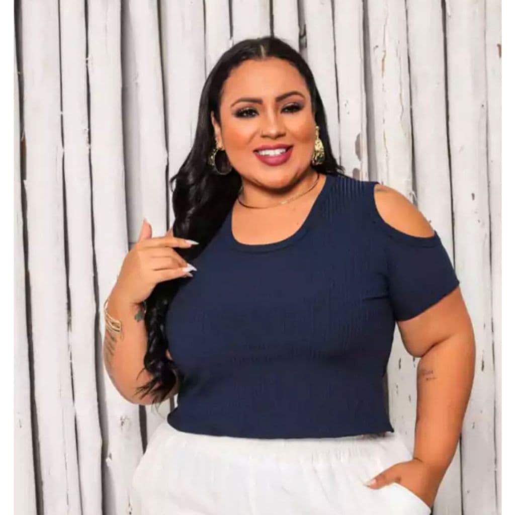 Cropped Recort Plus Size Todas As Cores Manguinha Moda Verão Básico