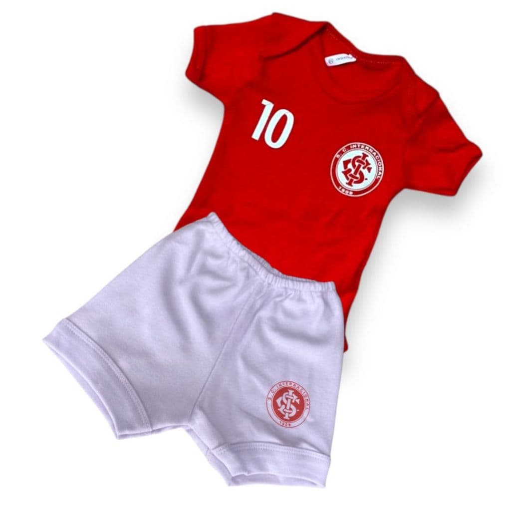 Kit Body Bebê Internacional + Shorts Menino Mesversário