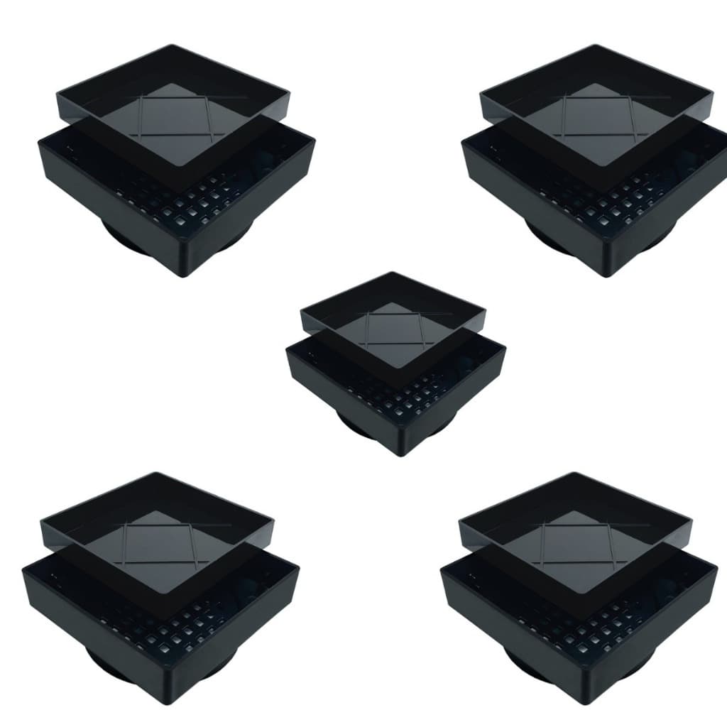 Kit 5 Ralo 15x15 Oculto Seca Piso/porcelanato Inteligente Preto