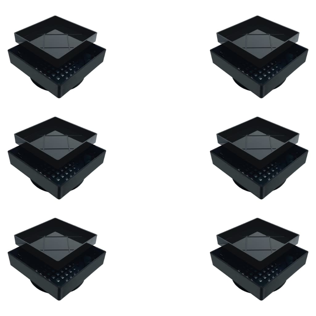 Kit 6 Ralo 15x15 Oculto Seca Piso/porcelanato Inteligente Preto