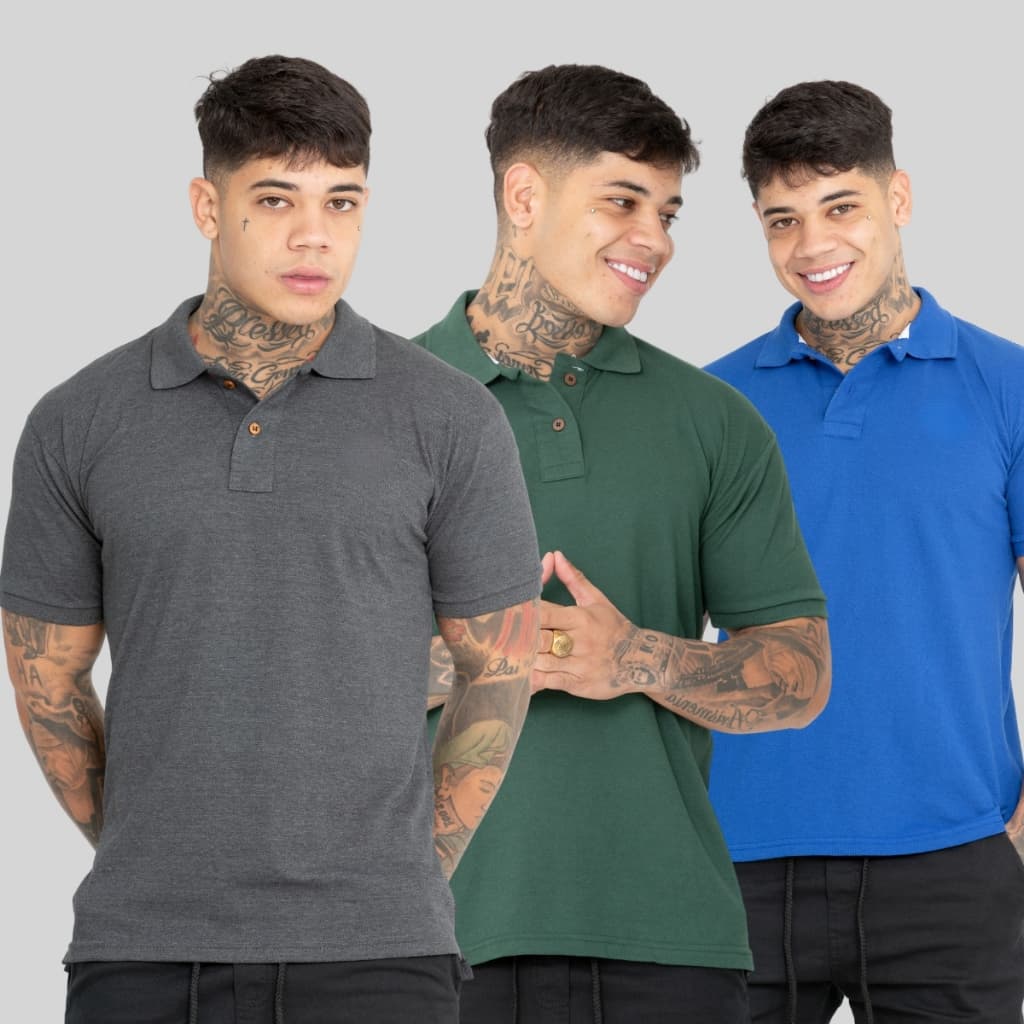 camisa polo masculina piquet algodão natal ano novo premium luxo top original p m g gg