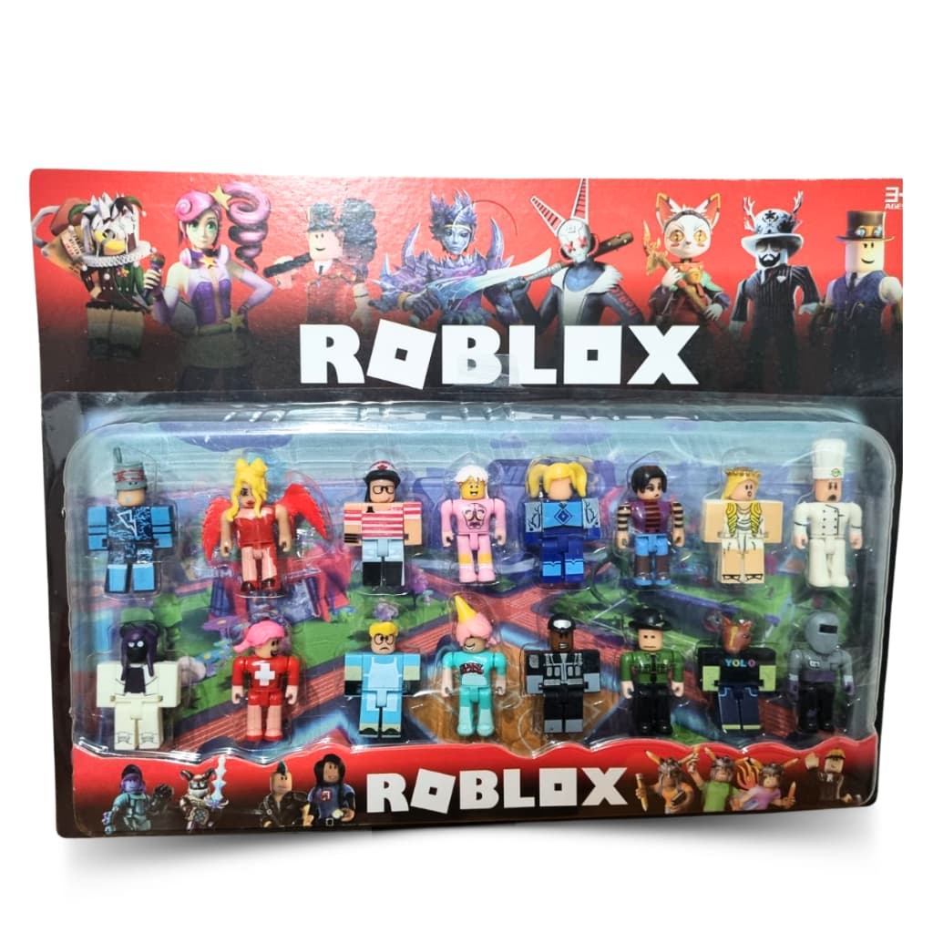 Kit Roblox 16 Bonecos Articulados Cartela grande Lego 8 cm Kit completo Linha premium Lançamento Envio Imediato