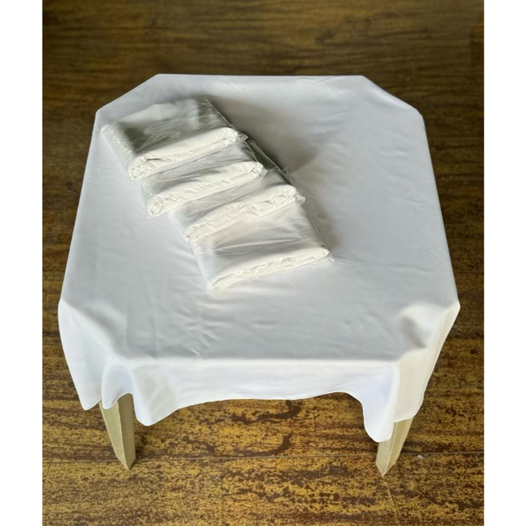 Kit 4 Toalhas De Mesa 4 Lugares 1,00 X 1,45 Microfibra Decoração De Cozinha Branca