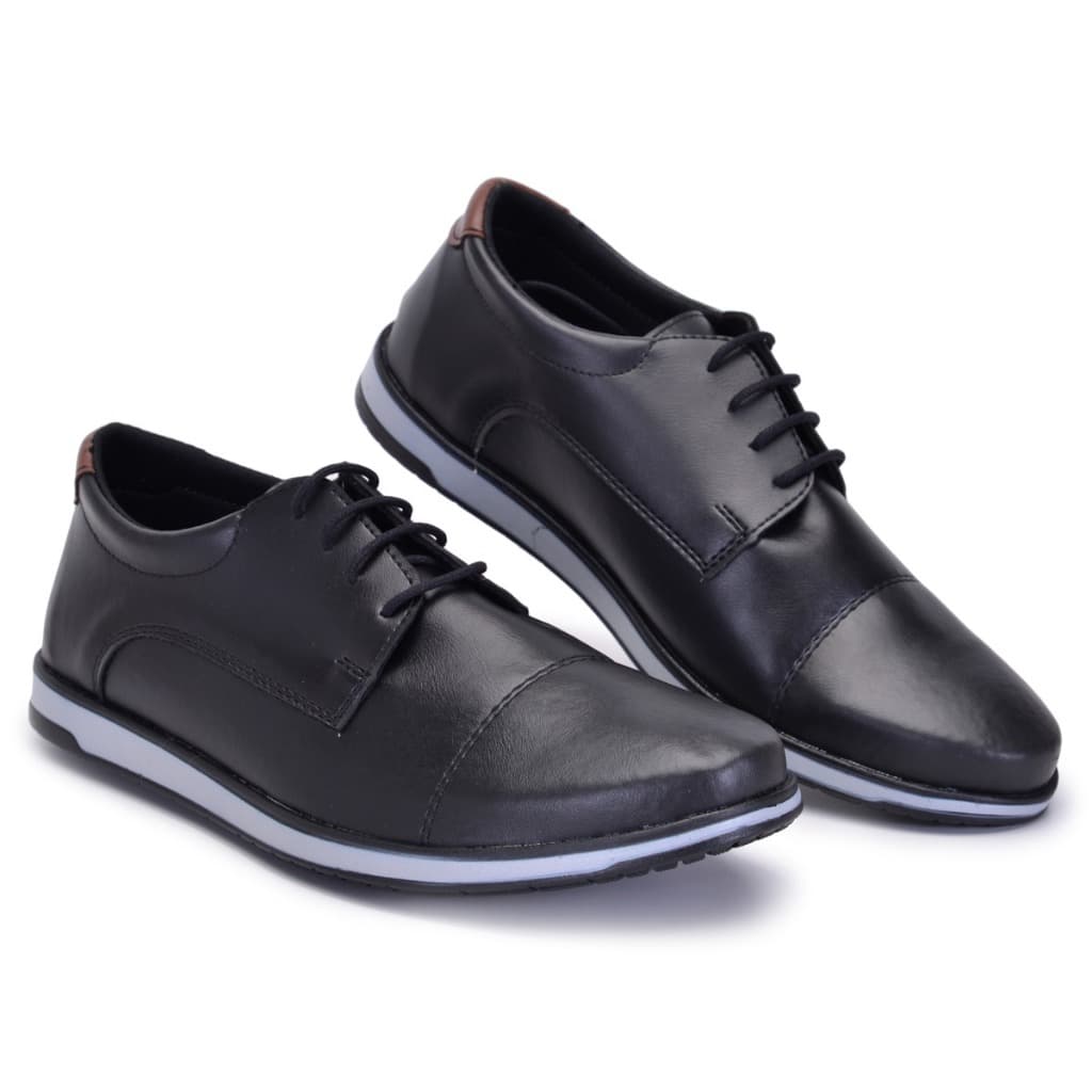 Sapato Social Oxford Derby Masculino Casual Elegante Confortável Tendência