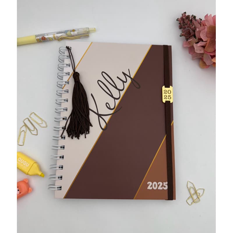 Agenda Planner 2026 Personalizada feminina datada visão semanal com nome na capa
