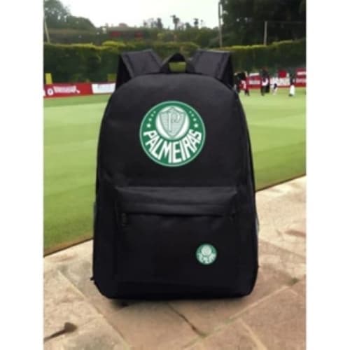 Mochila Preta Modelo Time de Futebol palmeiras