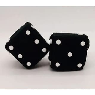 Dados Da Sorte Veicular De Espelho Grande Duplo Decorativo Preto